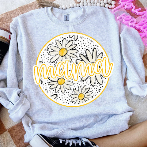 DTF Full Color Transfer - Mama Daisies Circle