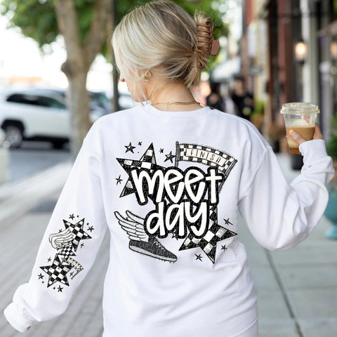 DTF Full Color Transfer - Meet Day Track - FREE SLEEVE!