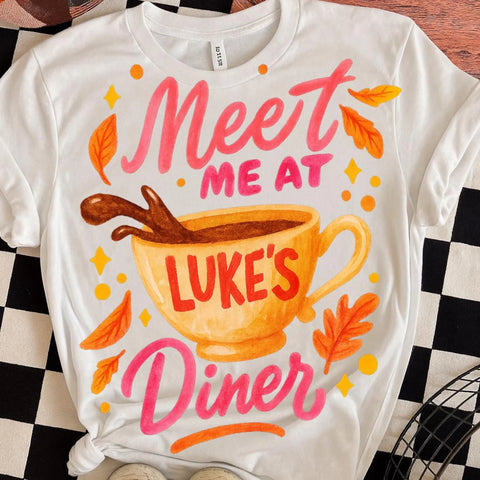 DTF Full Color TShirt Transfer - Meet Me At Lukes Diner