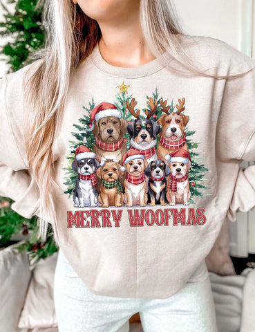 DTF Full Color TShirt Transfer - Merry Woofmas