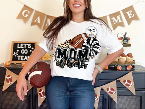 DTF Full Color Transfer - Mom Of Both Football Cheer