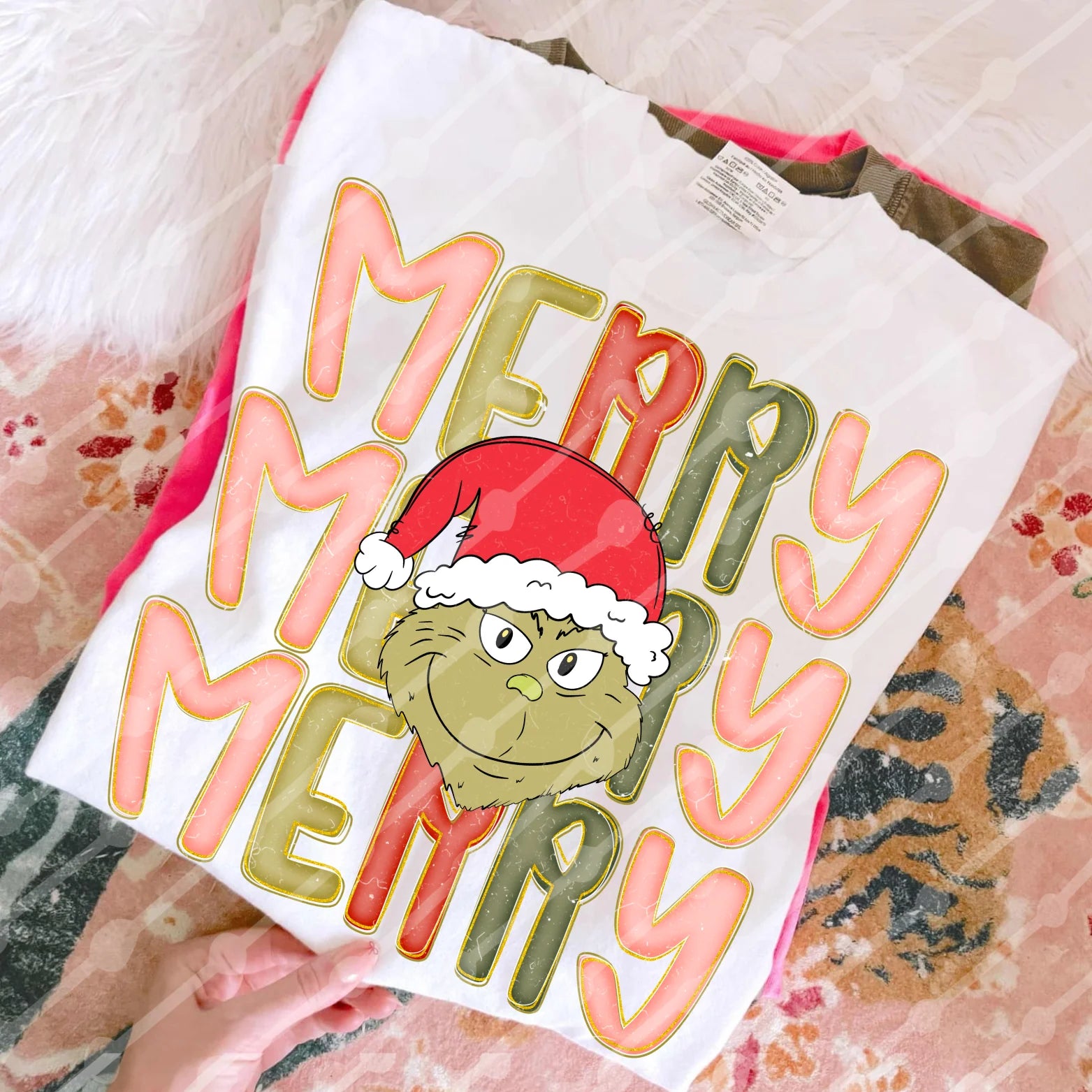 DTF Full Color TShirt Transfer - Merry Merry Merry G