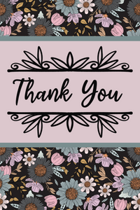 Thank You Insert Cards - Fall Floral