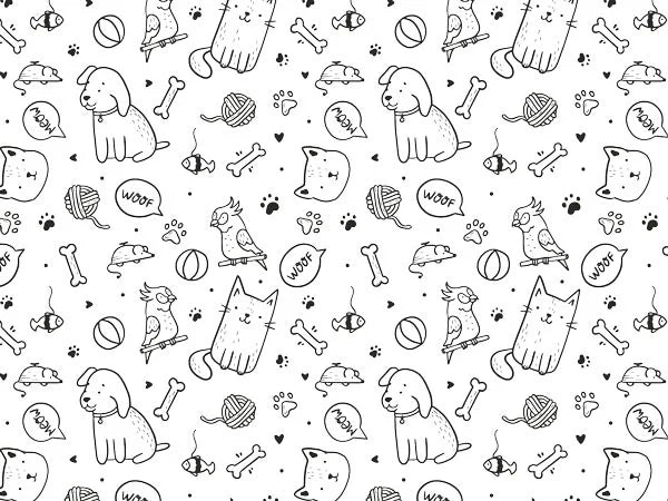 20x30" Tissue Paper - Sketch Pets