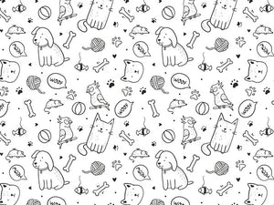 20x30" Tissue Paper - Sketch Pets