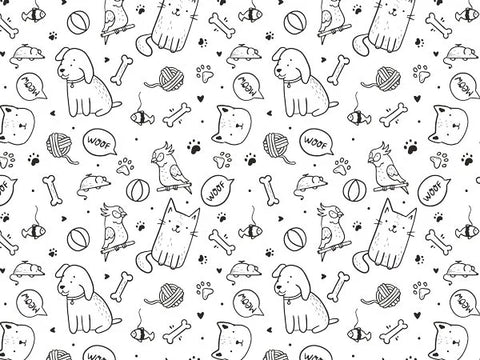 20x30" Tissue Paper - Sketch Pets