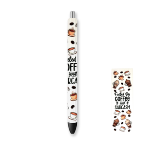 UV DTF Pen Wrap - Coffee & Sarcasm