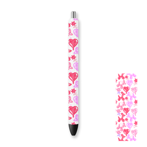 UV DTF Pen Wrap - Balloon Hearts