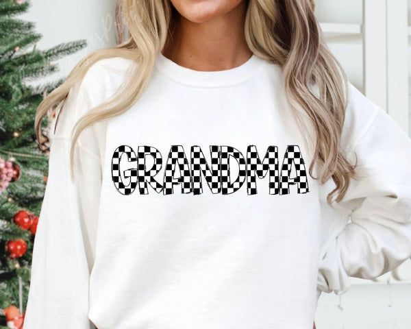 DTF Full Color TShirt Transfer - Checkered Names (You Choose)