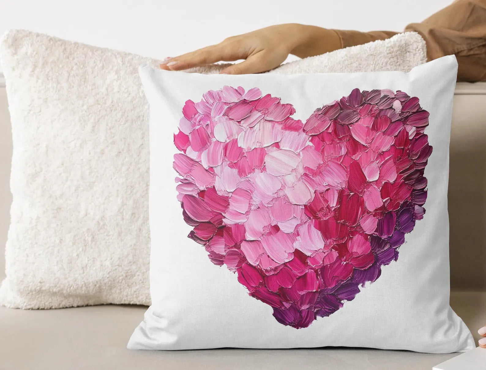 DTF Full Color TShirt Transfer - Purple and Pinks Painted Heart