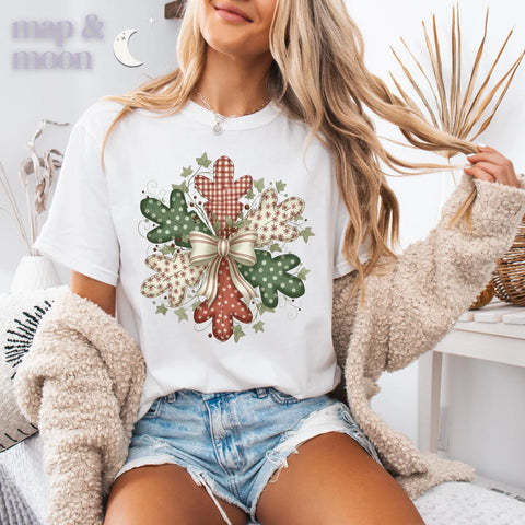 DTF Full Color TShirt Transfer - Patchwork Snowflake