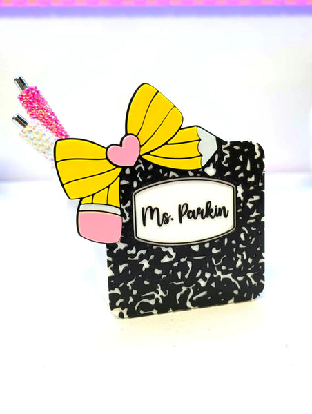 Pencil Holder - Composition Notebook *CUSTOMIZABLE*