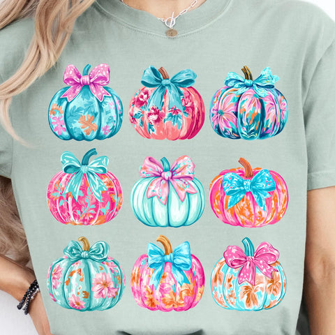 DTF Full Color Transfer - Preppy Pumpkins