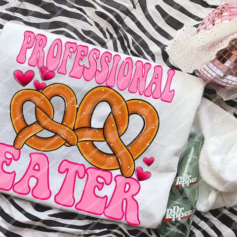 DTF Full Color TShirt Transfer - Professional  Eater (You Choose Zax or Pretzels)