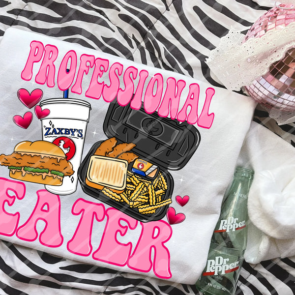 DTF Full Color TShirt Transfer - Professional  Eater (You Choose Zax or Pretzels)