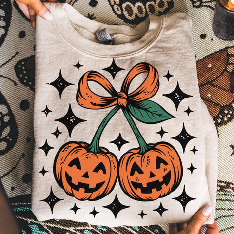 DTF Full Color Transfer - Pumpkin Cherries