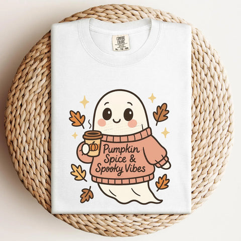 DTF Full Color Transfer - Pumpkin Spice & Spooky Vibes