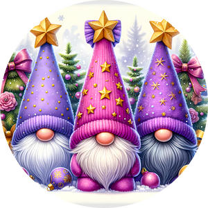 3" Ornament UV DTF Decal - Purple Gnomes