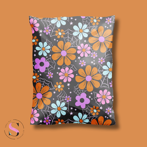 10x13" Poly Mailer - Groovy Spooky Floral