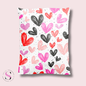 10x13" Poly Mailer - Lovely Hearts
