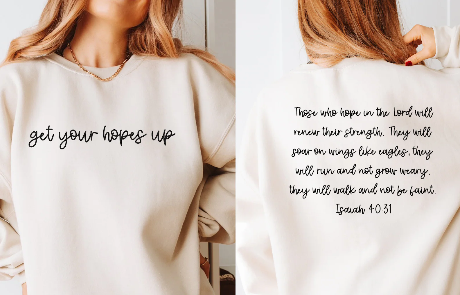 Screen Print Transfer - Get Your Hopes Up (FRONT & BACK PRINT!