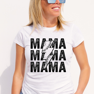 Baseball Mama Lightning - Screen Print Transfer