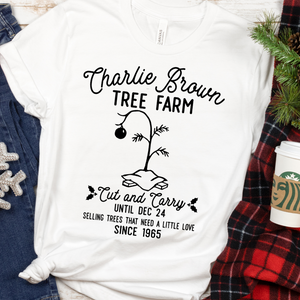 Screen Print Transfer - Brown Tree Farm