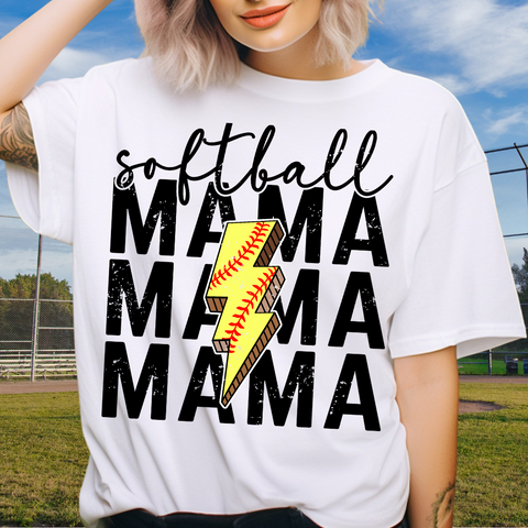 Softball Mama - DTF Full Color TShirt Transfer