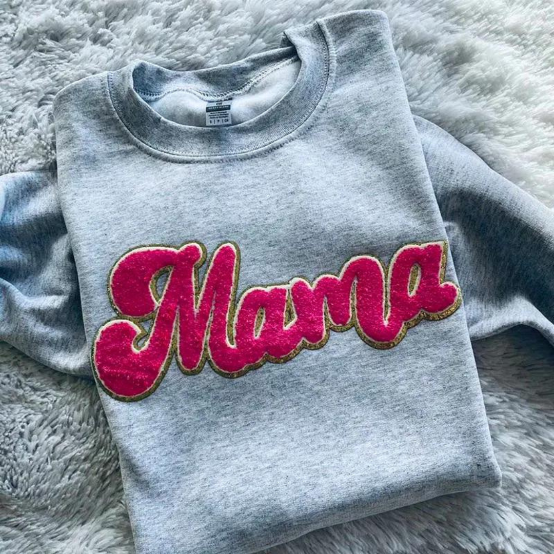 Mama Script Chenille Patch - 4 Colors!