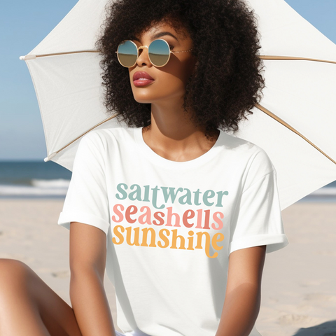 Saltwater Seashells - DTF Full Color TShirt Transfer