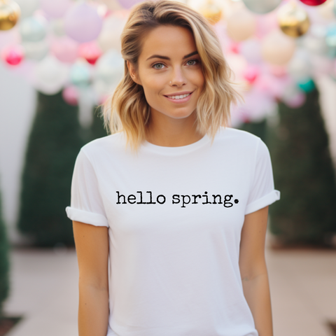 Hello Spring - DTF Full Color TShirt Transfer