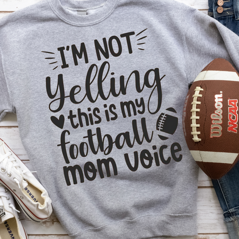 Football Mom Voice - Screen Print Transfer