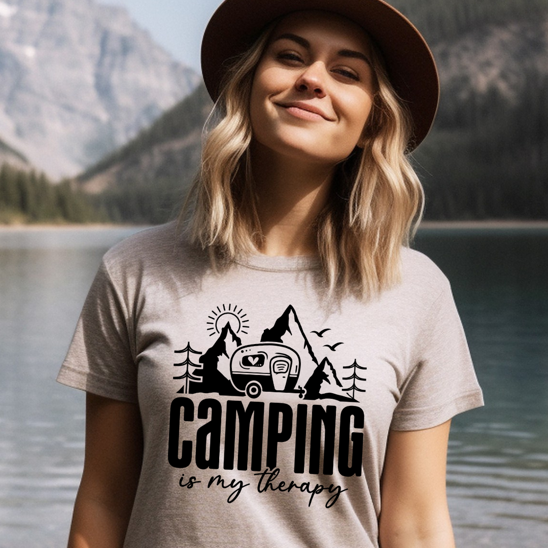 Camping Is My Therapy - Screen Print Transfer