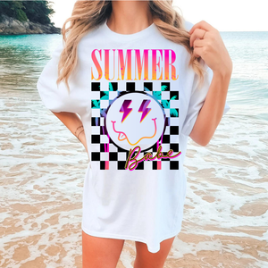 Summer Babe (Checkered Smile) - Thin Matte Clear Film Transfer