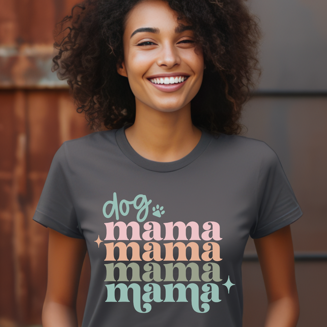 Dog Mama Pastel - Matte Clear Film Transfer