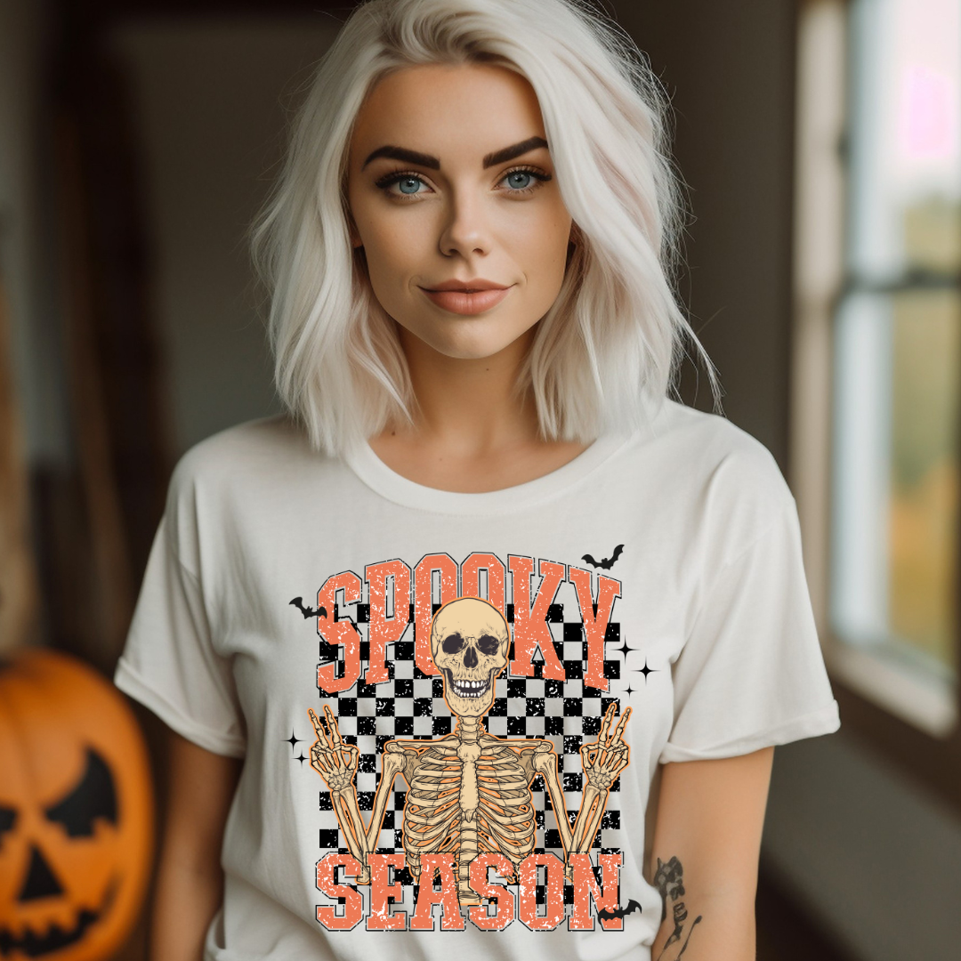 Spooky Season Skeleton - DTF Full Color TShirt Transfer