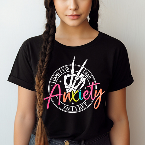 Anxiety - DTF Full Color TShirt Transfer