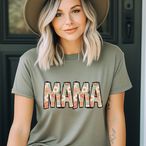 MAMA Neutrals Floral - DTF Full Color TShirt Transfer