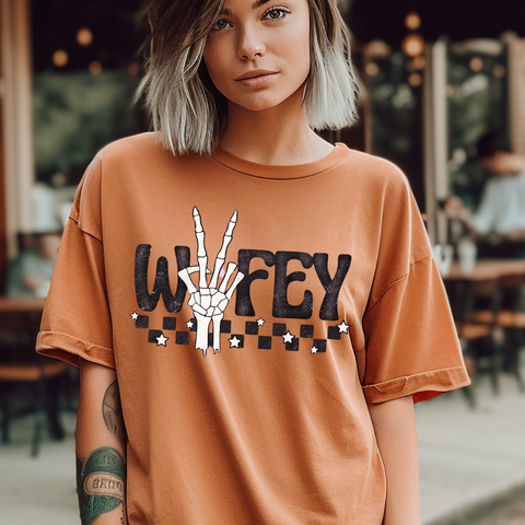 DTF Full Color Transfer - Skeleton Wifey