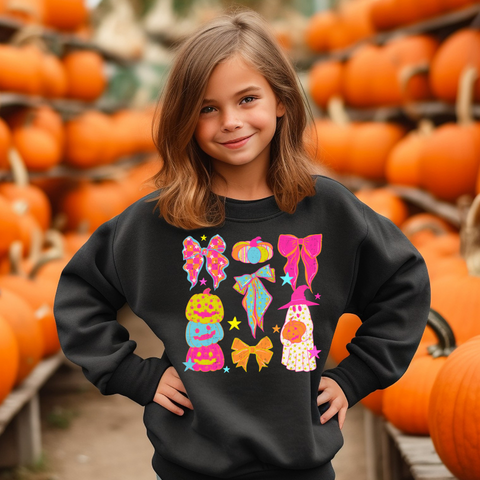 DTF Full Color Transfer - Neon Coquette Halloween Things