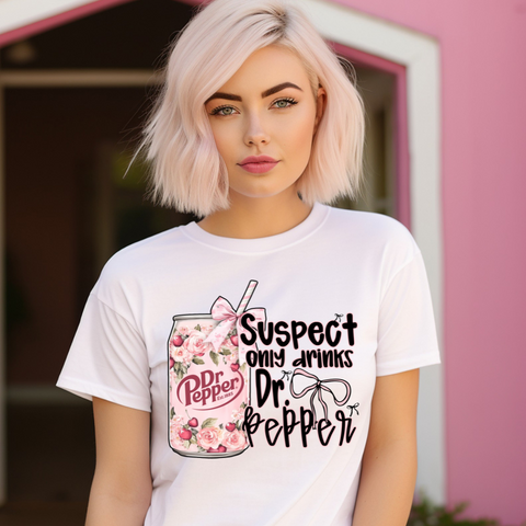 DTF Full Color Transfer - Suspect Only Drinks Dr P