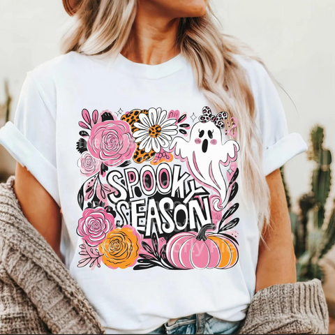 DTF Full Color Transfer - Coquette Floral Spooky Season