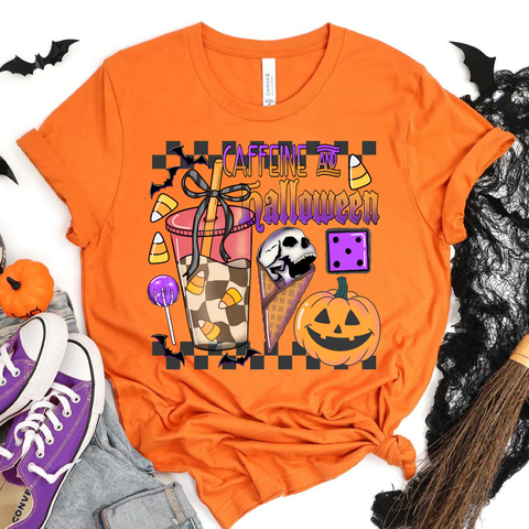 DTF Full Color Transfer - Caffeine & Halloween