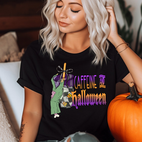 DTF Full Color Transfer - Caffeine & Halloween