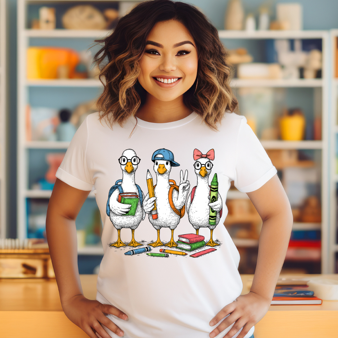 DTF Full Color Transfer - Back To School Goose