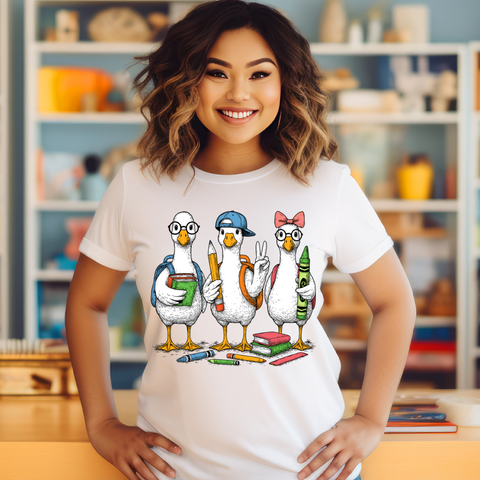 DTF Full Color Transfer - Back To School Goose