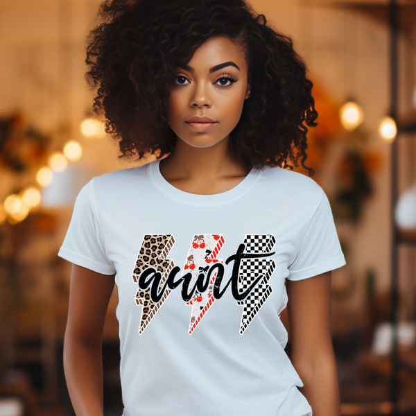 DTF Full Color Transfer - Leopard Cherry Check Mama/Mini/Aunt/Nana/Mamaw/Gigi - Black Font