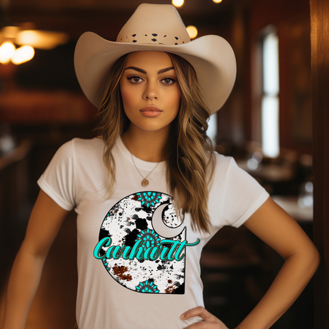 DTF Full Color Transfer - Turquoise Car Hart