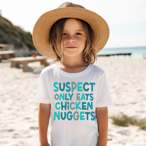 DTF Full Color Transfer - Suspect Only Eats Chicken Nuggets