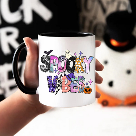 UV DTF Decal - Spooky Vibes Tie Dye Letters